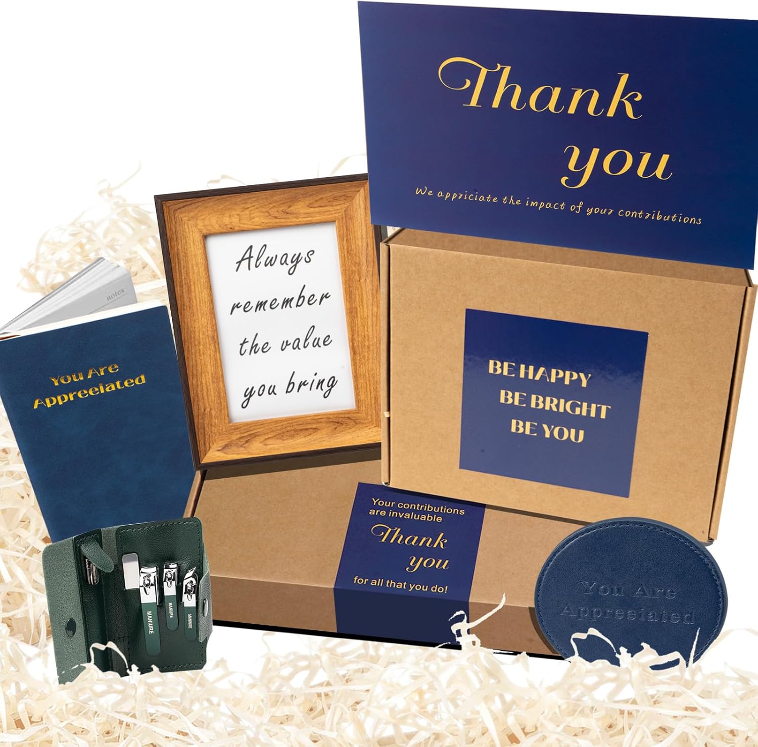 Employee Appreciation Gift Set Wholesale Thank You Gift Set Work Including Notebooks Coasters Nail Clippers Photo Frames And Thank You Cards Suitable For Team Gifts For Both Men And Women - Image 8