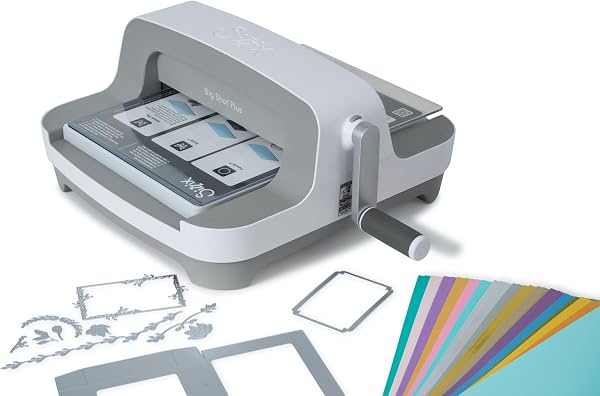 Máquina Sizzix Big Shot Plus con kit de inicio, troqueladora y gofradora manual