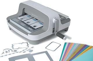 Sizzix Big Shot Plus Machine 스타터 키트 포함, 수동 다이 커팅 및 엠보싱 기계