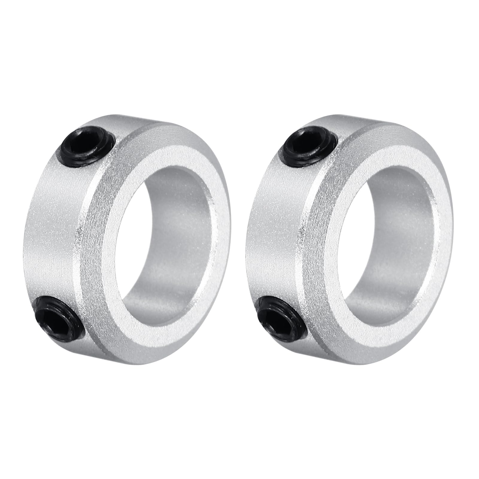 QUARKZMAN Aluminium-Stellringe 14 Mm Innendurchmesser – 2 Stück, Klemmringe Mit Set-Schrauben, Für Kugelführungswellen, Bohrer & Automatisierung