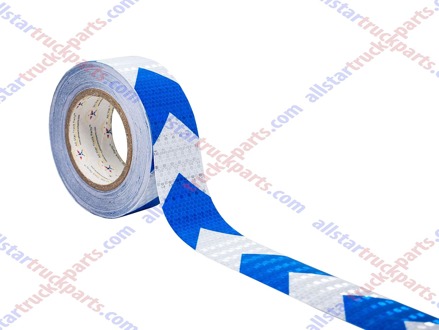All Star Truck Parts] Blue Arrow Reflective Tape, 2" Hazard Warning Tape Waterproof - High Intensity Reflector Conspicuity Safety Tape Strong Adhesive Crystal Lattice Blue Arrow (2 in x 150 FT)