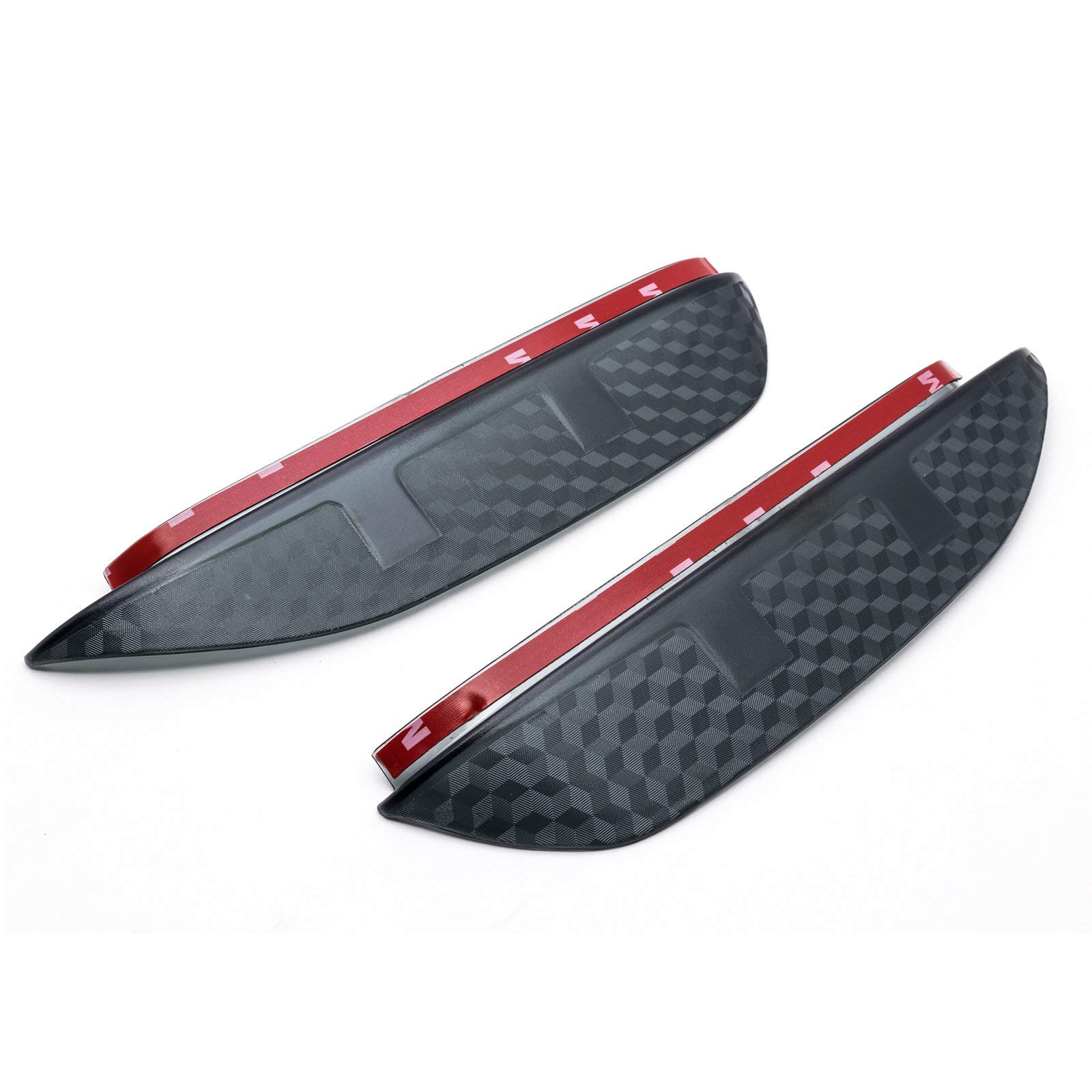 Xotic Tech 2pcs 3D Left+ Right Door Mirror Rain Snow Visor Shade Guard Decor Carbon Fiber Style Compatible with Honda Civic 2016-2020(Black)