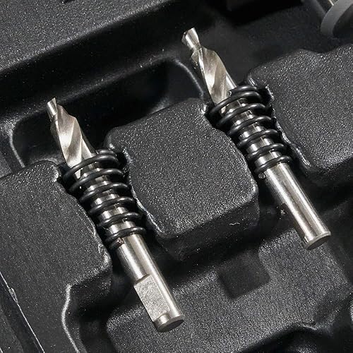 Miniatura 9 de Klein Tools 31873 Kit de cortador de agujeros resistente, incluye cortadores de agujeros de carburo y 2 brocas piloto en estuche de plástico