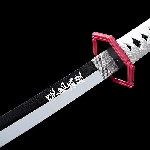 Vista 41 de ziqing Espada samurái de anime hecha a mano, espada Agatsuma Zenitsu, espada Kamado Tanjirou, espada Rengoku Kyoujurou de 41 pulgadas, varios