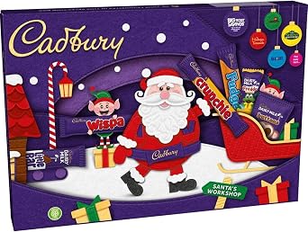 Cadbury Festive Chocolate Selection Box, Perfect Stocking Filler Gift, Includes 5 Bars & 1 Bag, 125 g (Pack of 1)