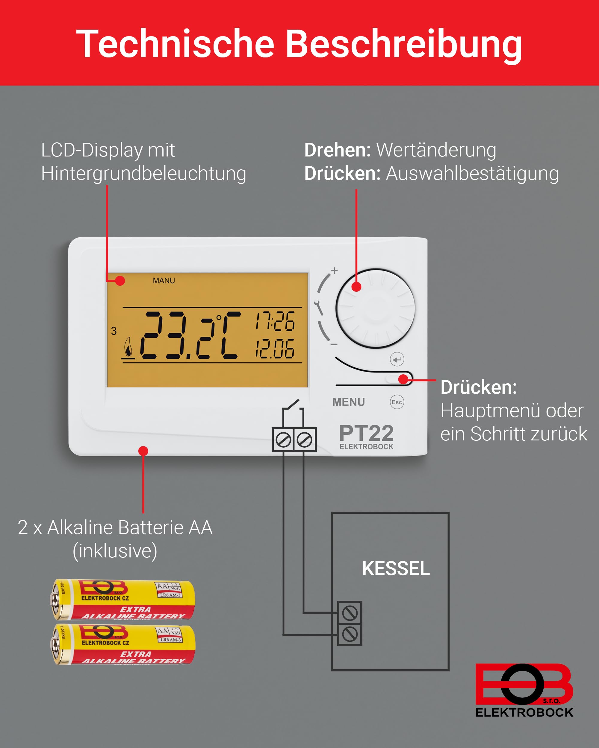 Outlet - Honeywell aan/uit kamerthermostaat 24 - 230 volt DT90E1012 Outlet - Honeywell aan/uit kamerthermostaat 24 - 230 volt DT90E1012