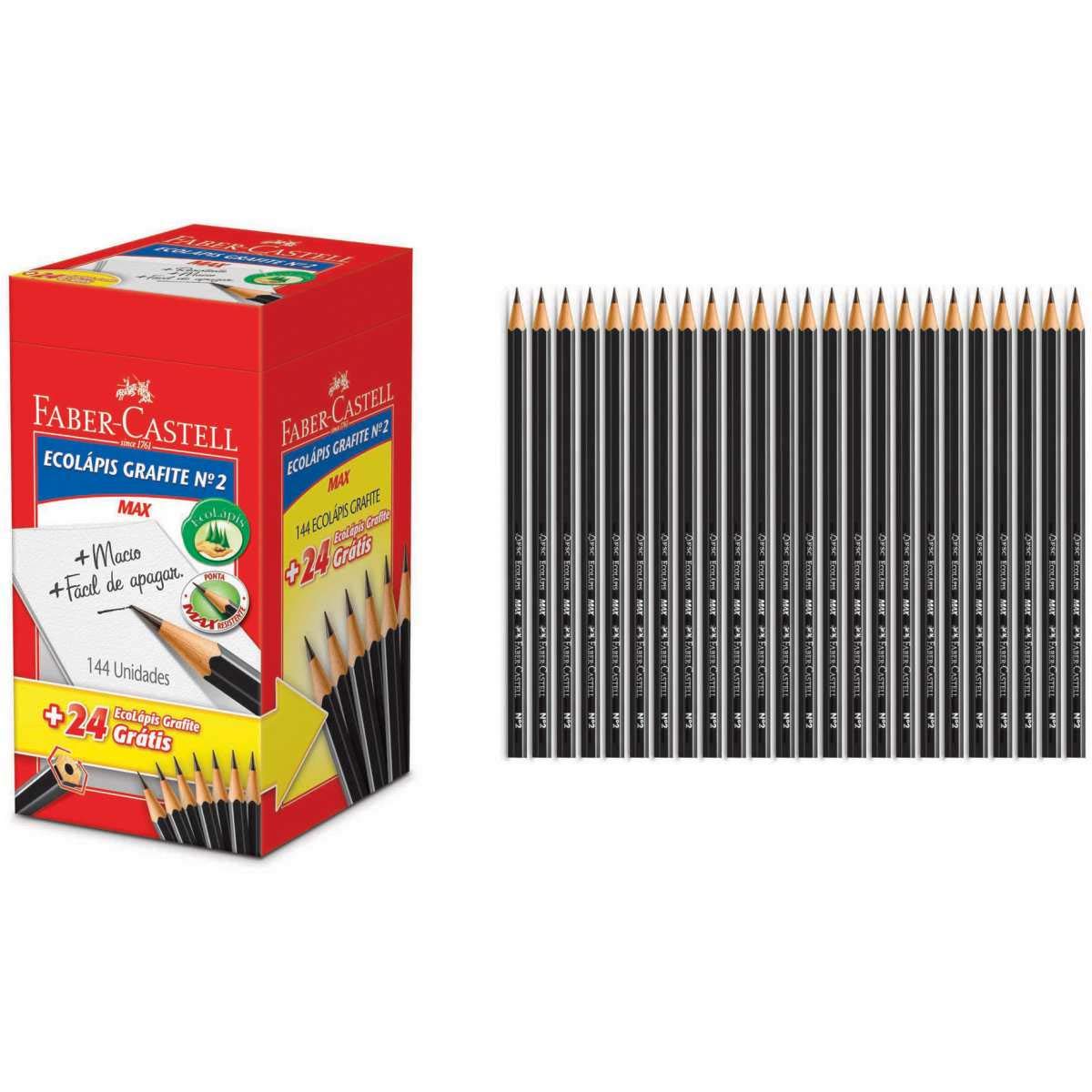BLACK2本セット Lapis Preto Sextavado Ecolapis N.2b Preto - Caixa com 14 Faber
