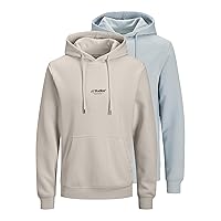 JACK & JONES Sweat Hood 2pk Jjesoho-Felpe con Cappuccio MP, Confezione da 2