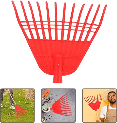 Miniatura 8 de Portable Plastic Garden Lawn Rake Head Replacement with Tines for Efficient Leaf and Grass Removal Lightweight Rake for Outdoor Gardening Farm