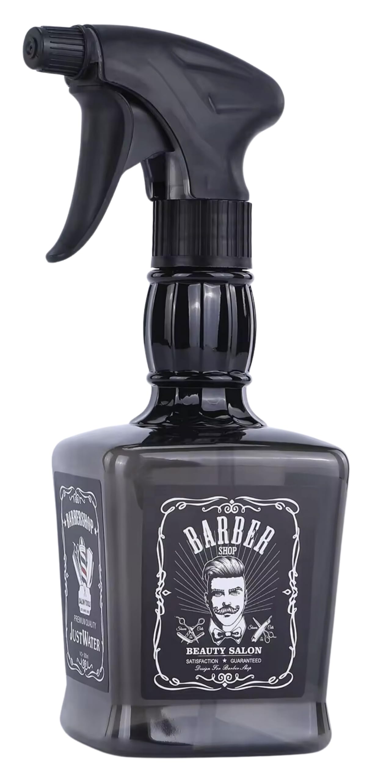 VAIN 650ml Continuous Mist Spray Bottle for Plants, Hair, Cleaning, Water Bottle Sprayer for Hair Salon Plants Cleaning Barber Face Moist Hairdressing ironing Gardening and Plant Pet (Black)