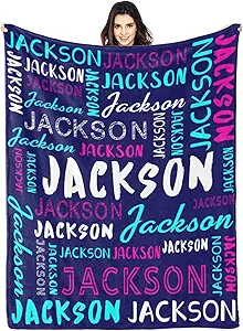 Personalized Name Blanket Customized Baby Blankets for Girls Boys Adults Monogrammed Blankets and Throws Christmas Birthday Mothers Fathers Valentines Day Gift
