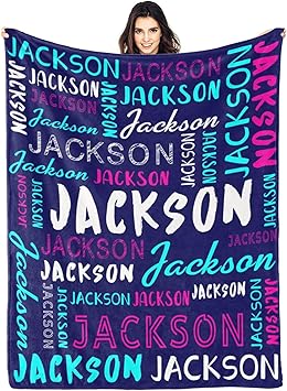 Personalized Name Blanket Customized Baby Blankets for Girls Boys Adults Monogrammed Blankets and Throws Christmas Birthday Mothers Fathers Valentines Day Gift