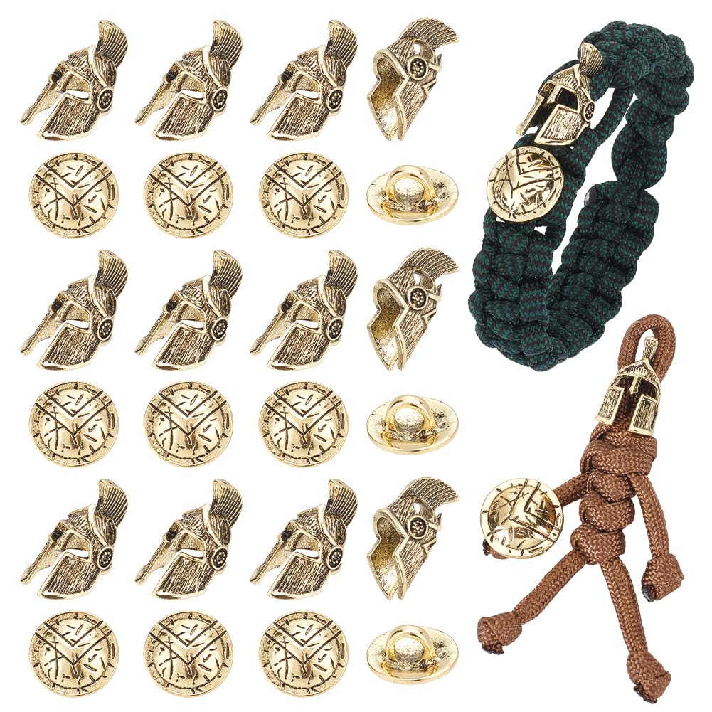 SUPERFINDINGS Antieke zilveren paracordkralen met groot gat, 13 mm x 19 mm x 17 mm met een gat van 5,5 mm, messing