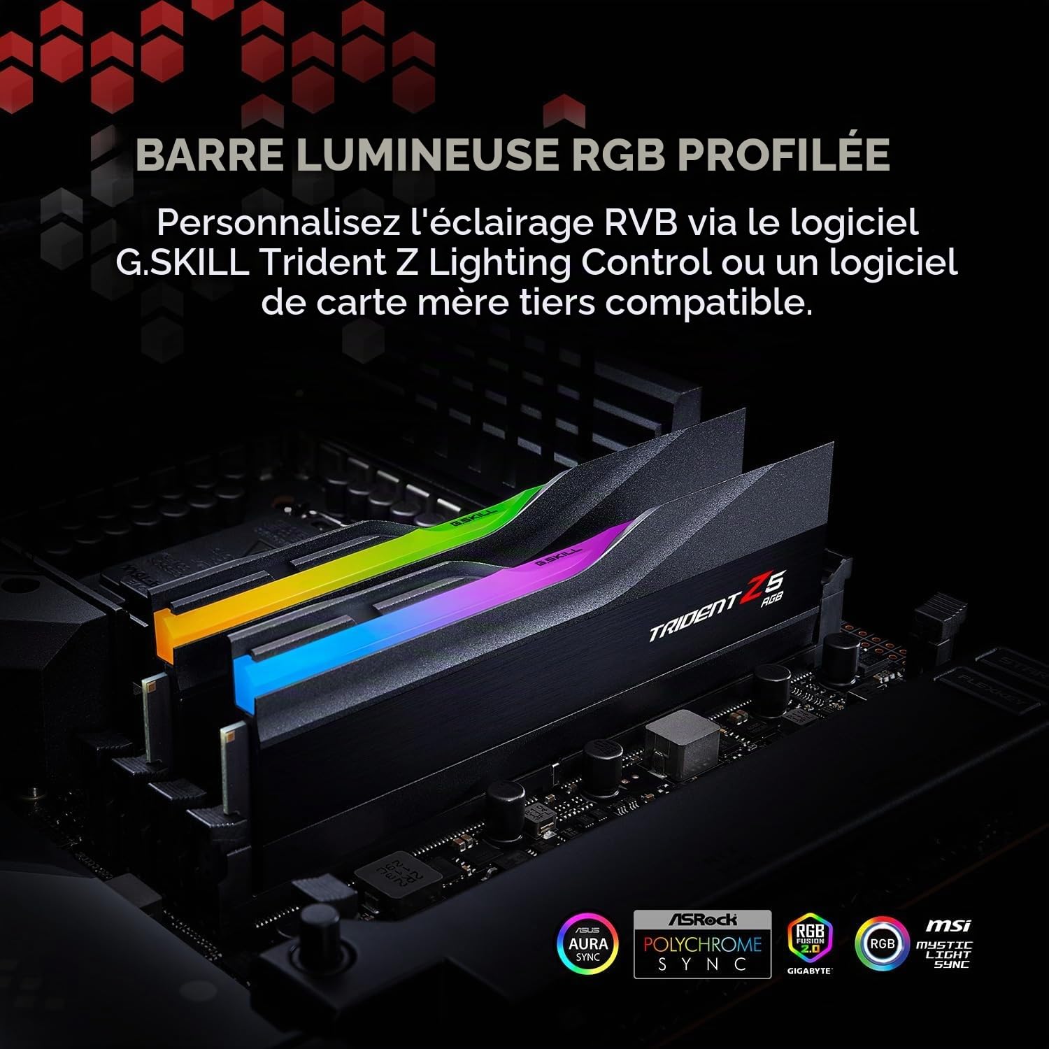 G.skill Trident Z5 Rgb - Ddr5 - Kit - 32gb: 2 X 16gb - Dimm 288-Pin - 6000 Mhz / Pc5-48000 - Cl30 - NoN-Ecc - Mattschwarz (f5-6000j3040f16gx2-Tz5rk)