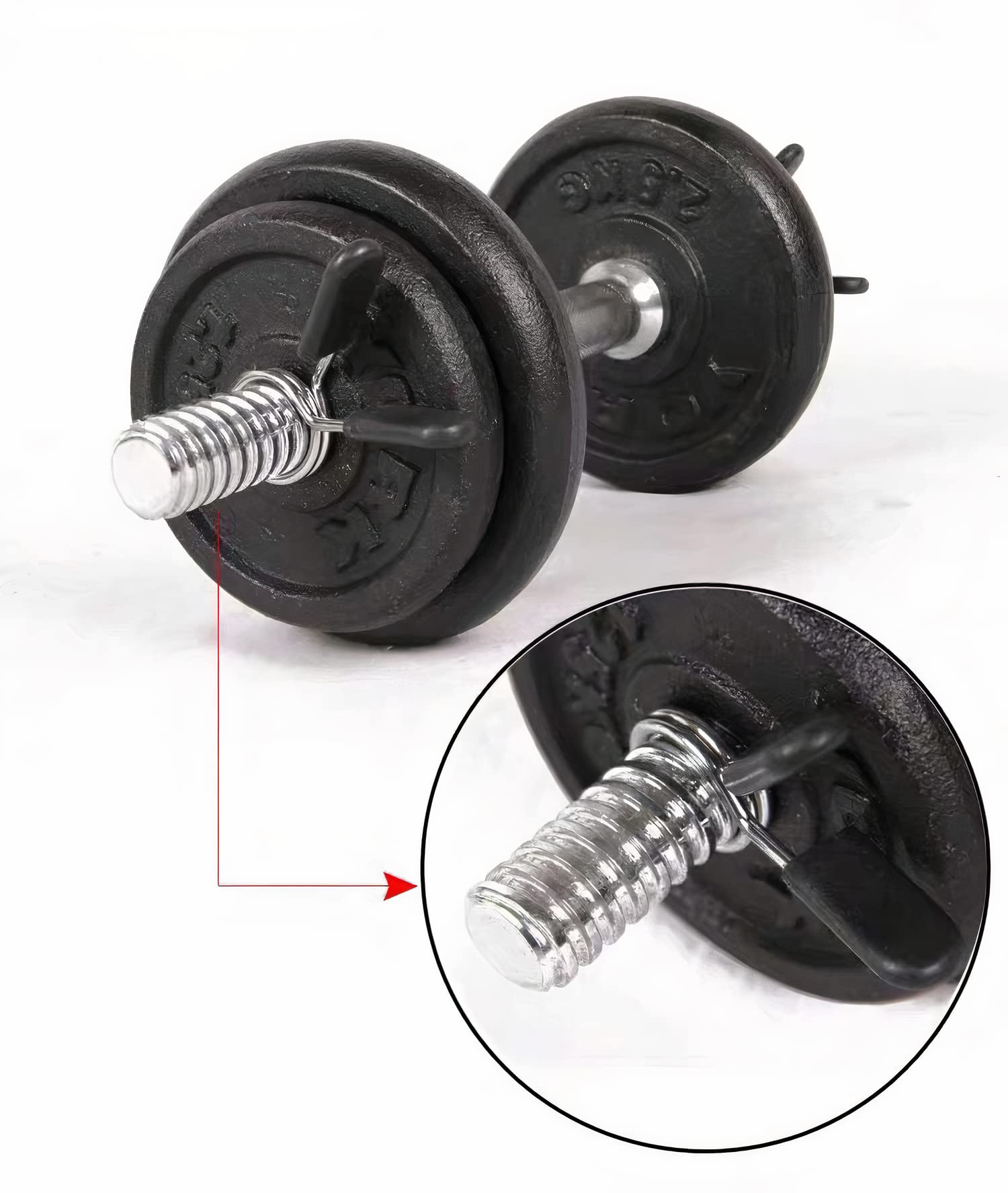 Zaciski sprężynowe 25mm/28mm/30mm, 2 szt. zaciski na gryf do standardowych sztang i hantli