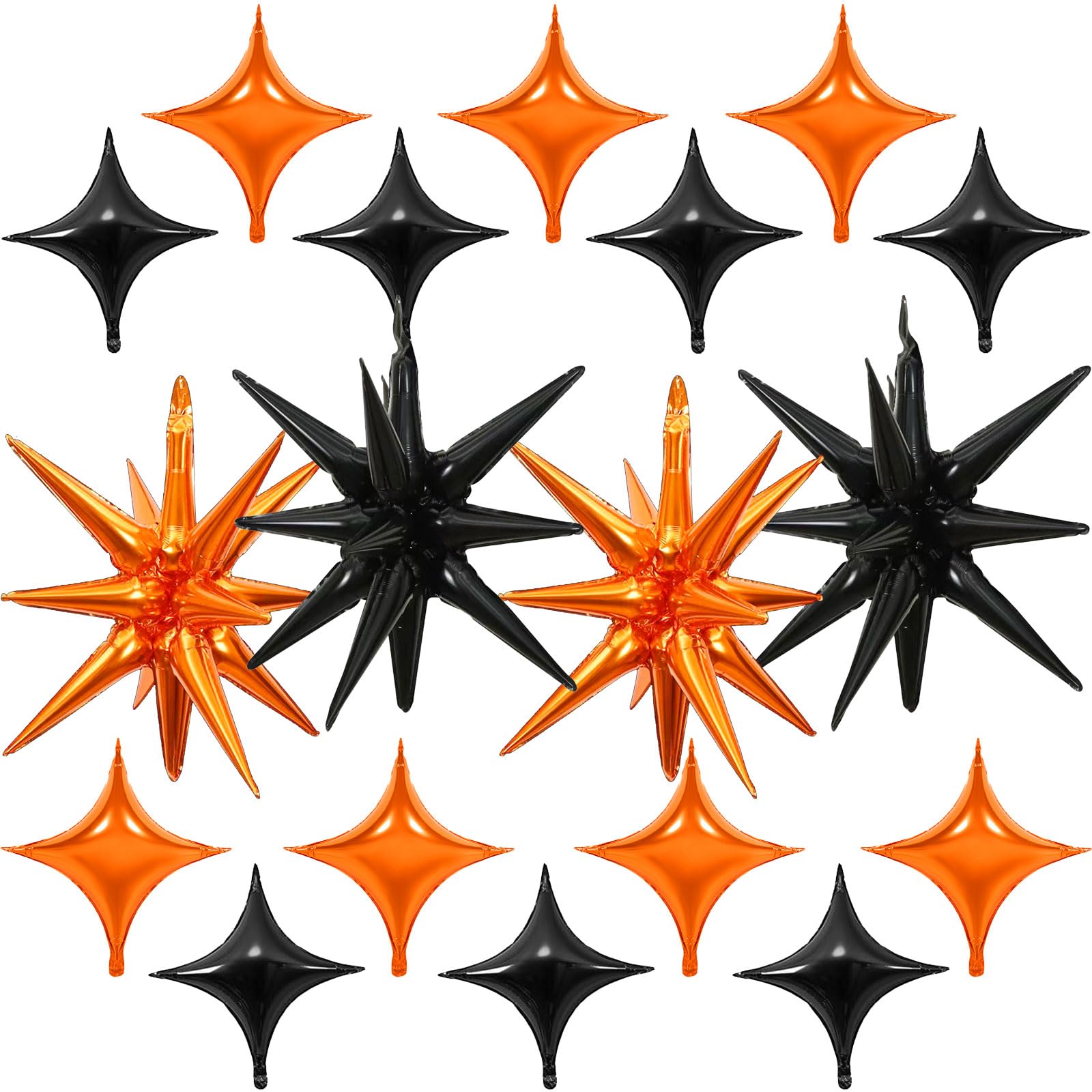 Photo 1 of Abxqa Black Orange Star Balloons Set