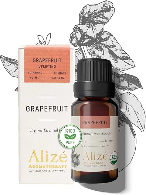 Organic Grapefruit Essential Oil, USDA Certified Organic 100% Natural & ...
