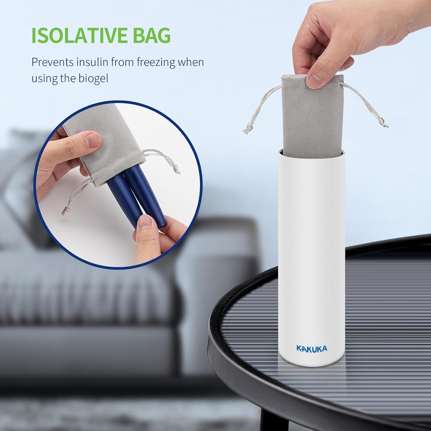 Insulin Cooler Travel Case, Medication Diabetes Supplies, 60H Insulin Pens Cold Bottle, 5-in-1 Diabetic Medicine Cooler, TSA Approved, with Gel Ice Pack and Emergency Bottle(White)
