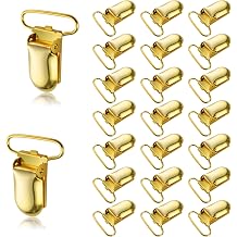 25 PCS 1" Suspender Clips Metal Pacifier Clip Holder
