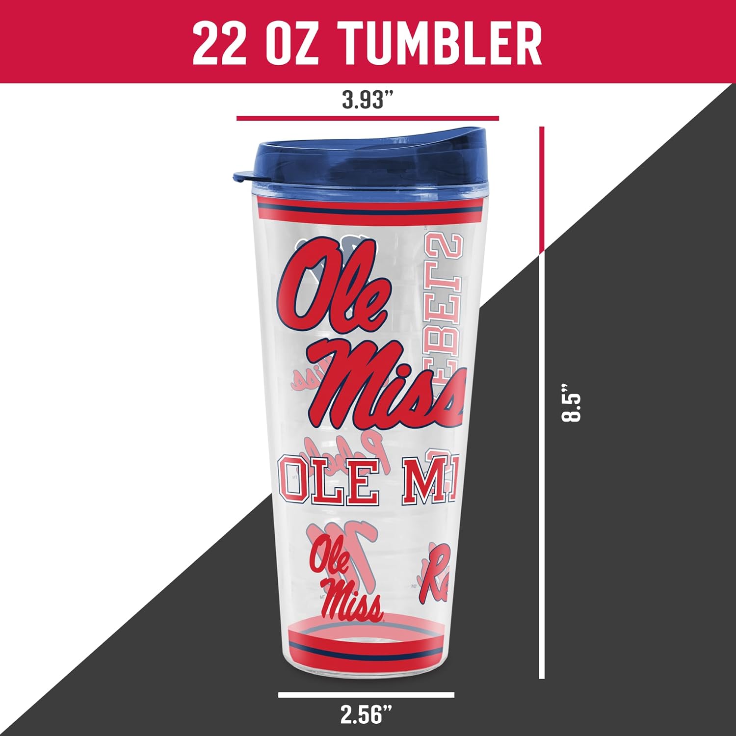 Rico Industries NCAA College Double Wall Mayhem 16oz Or 20oz Tritan Tumbler W Lid - Image 5