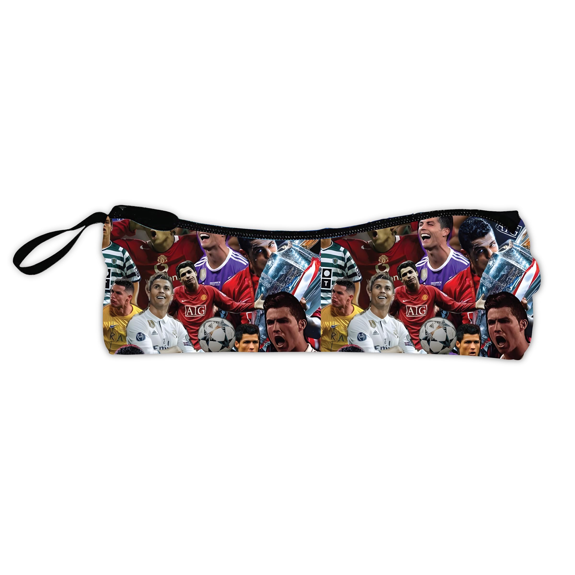 Cristiano Ronaldo Footballer Theme Pencil Pouch Purse for School Kid's Men Women