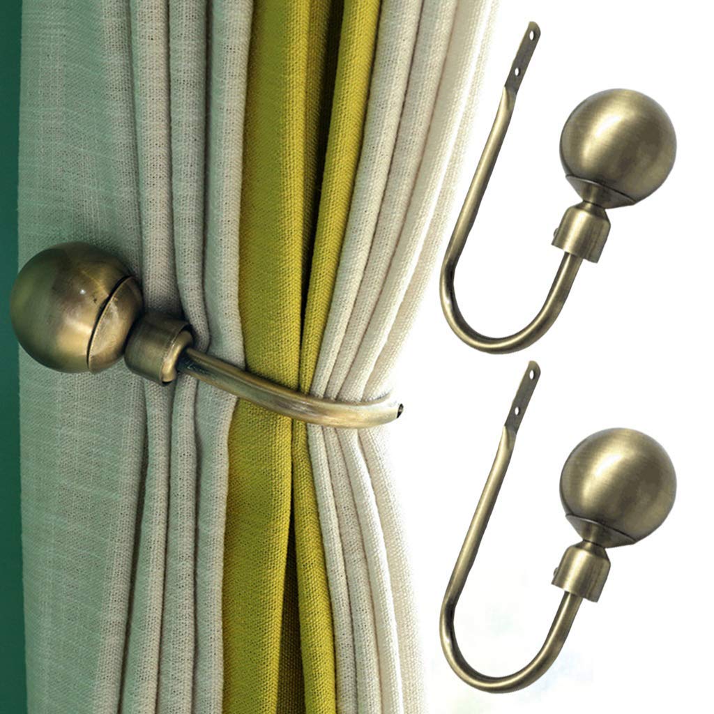 Crochet de Rideau en Alliage d'Aluminium Forme en U Patère pour Rideau - Bronze Solide Bronze Solide
