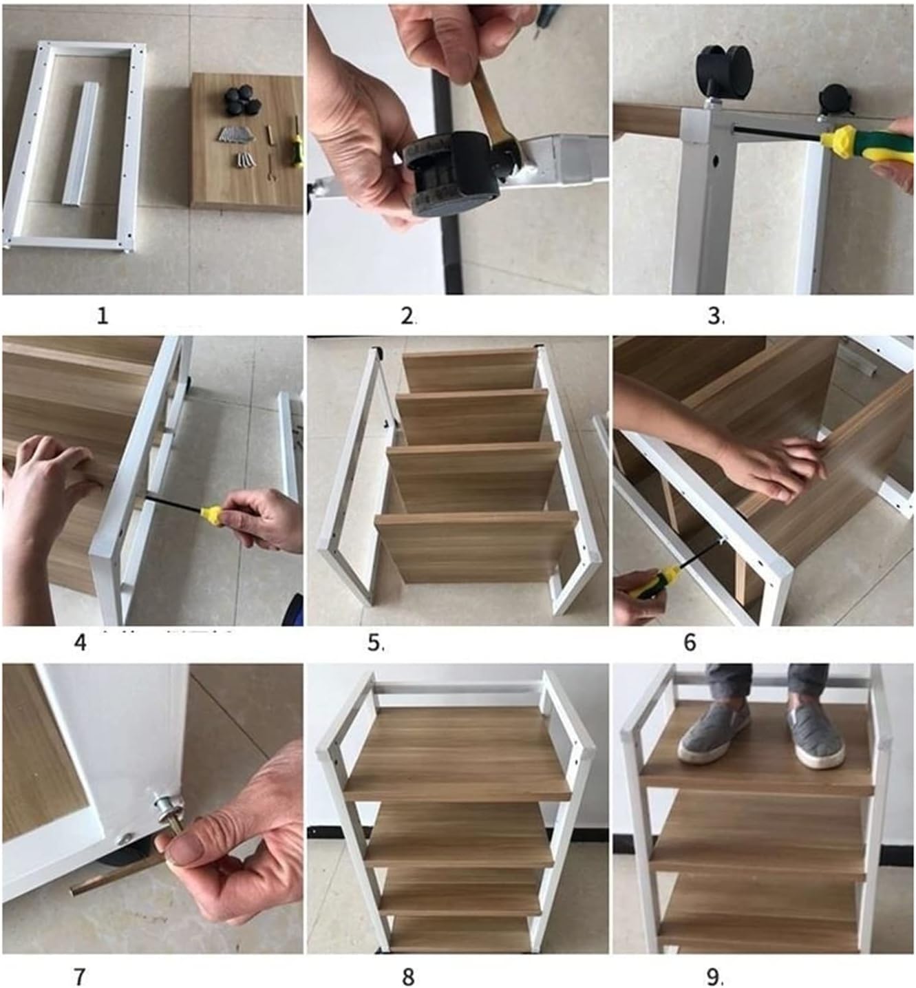 Druckerständer Schreibtisch 4-stufiger Druckerständer, Druckerwagen, Bewegliches Druckerregal Aus Metall, Rollendes, Bodenstehendes Lagerregal Auf Rädern Für Das Büro Drucker Regal(C)