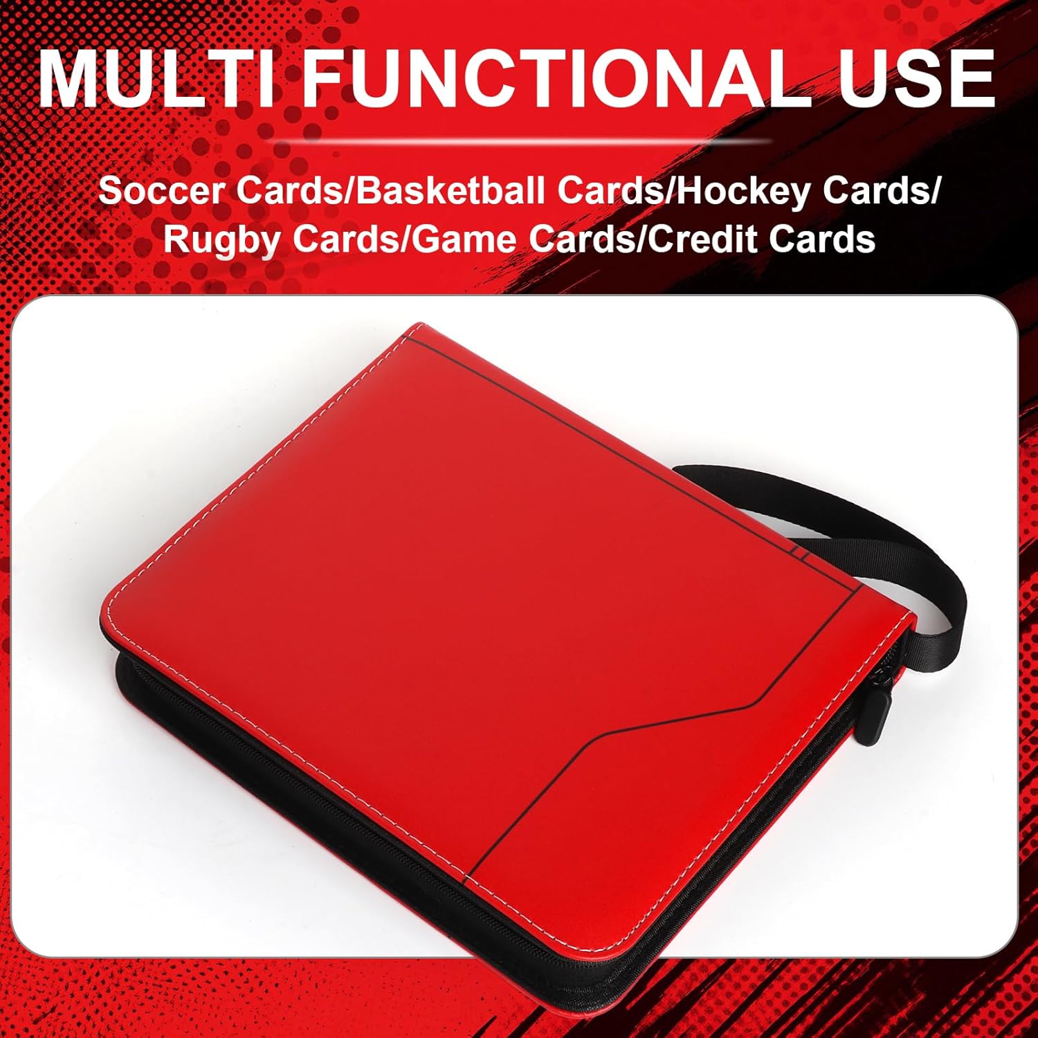 Jumbo Card Binder, Hold Oversized Big Card 60 Pockets for XL(5.4'' x 7.5''), Sports Trading Card Collector Binder with Removable Sleeve