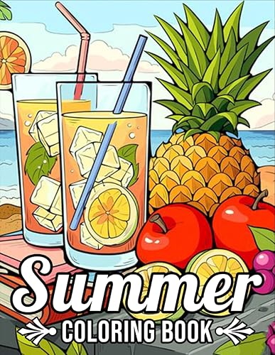 Summer Coloring Book: Bold and Easy Summer Coloring Book for