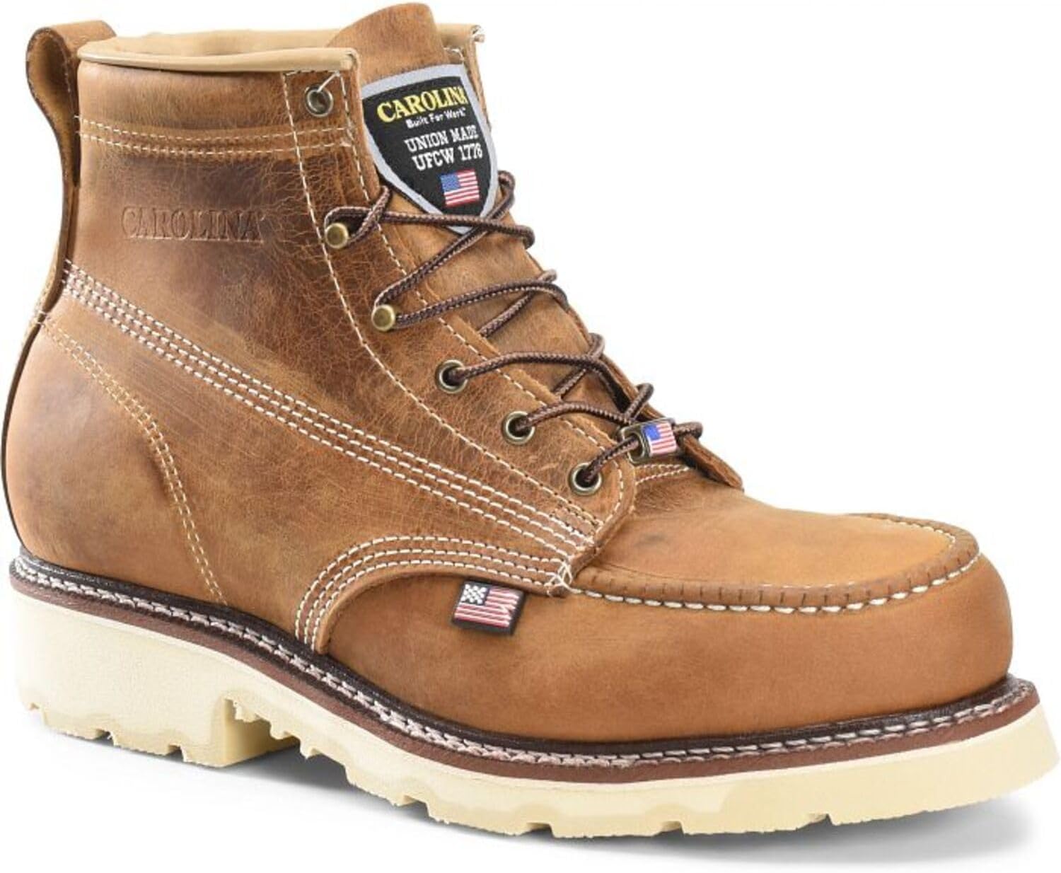 Carolina Ferric Usa 6" Work Boots Mens Waterproof Safety Shoes Moc Toe Steel Toe Cap Slip Resistant Oil Resistant