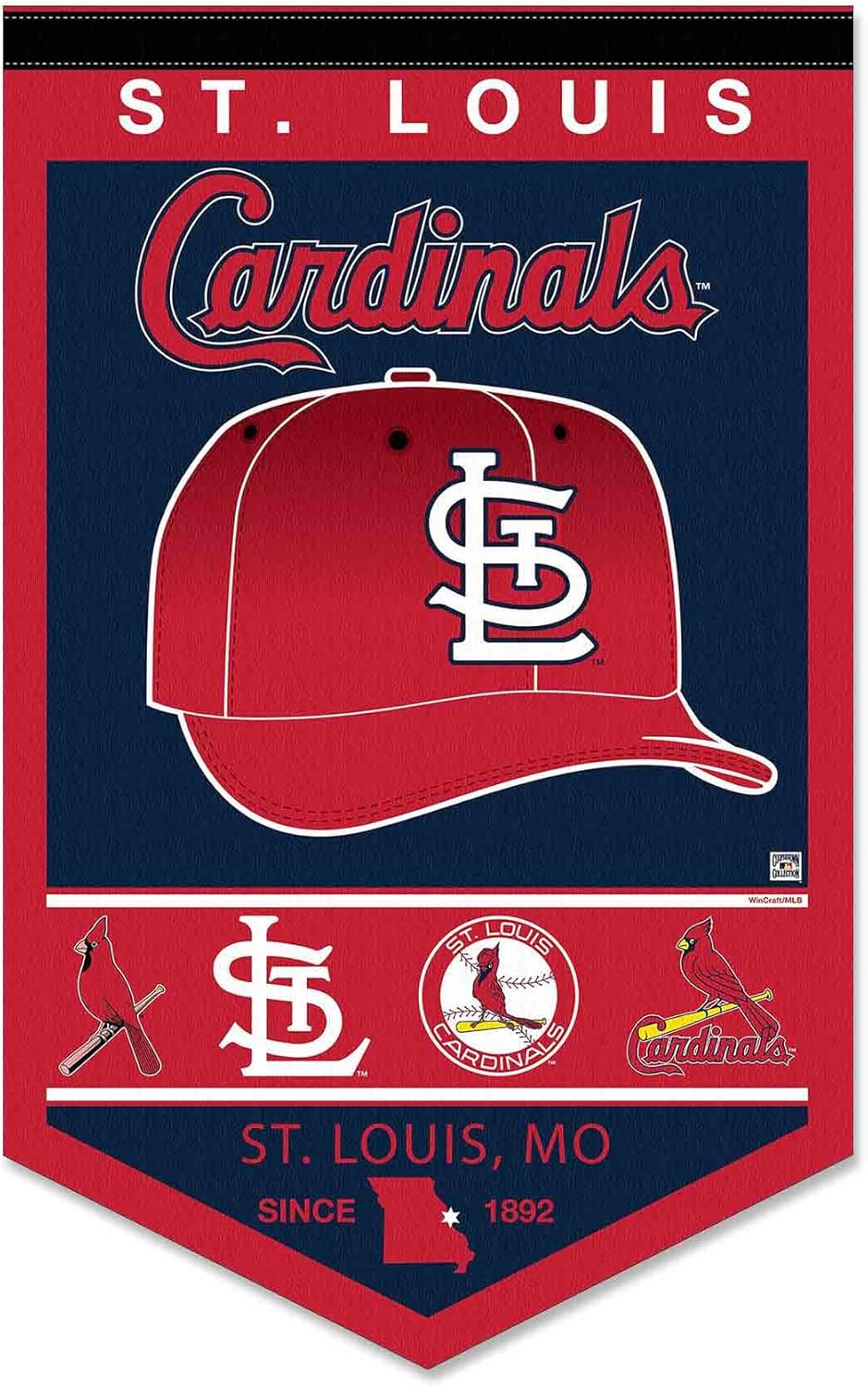 WinCraft St. Louis Cardinals Heritage History Banner Pennant, 15x24"