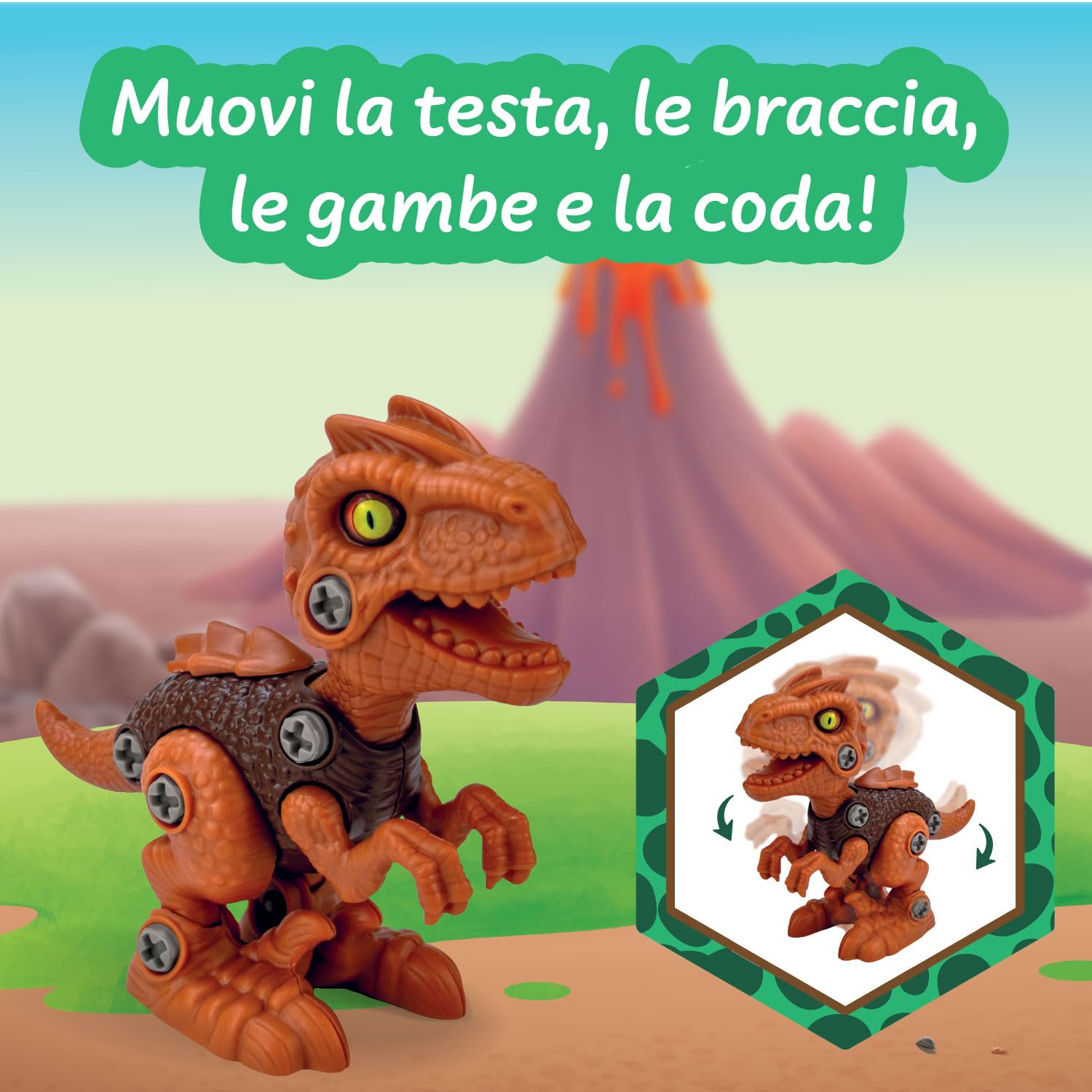 Science4you Giocattoli Dinosauri 4 in 1 – Dinosaur Build, Gioco di Costruzione Dinosauri per Bambini con 4 Dinosauri, 67 Pezzi, Giocattolo da Montare e Smontare, 3 4 5+ Anni