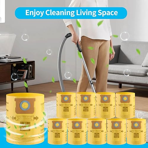 Miniatura 6 de Tomkity 10 paquetes de bolsas de alta eficiencia para recolección de polvo tipo H 9067133 bolsas de vacío desechables para aspiradora de 5 a 8