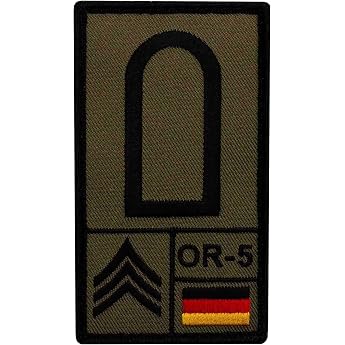 Caf  Viereck Stabsunteroffizier Bundeswehr Rank Patch with Rank - Embroidered with - 9.8 cm x 5.6 cm