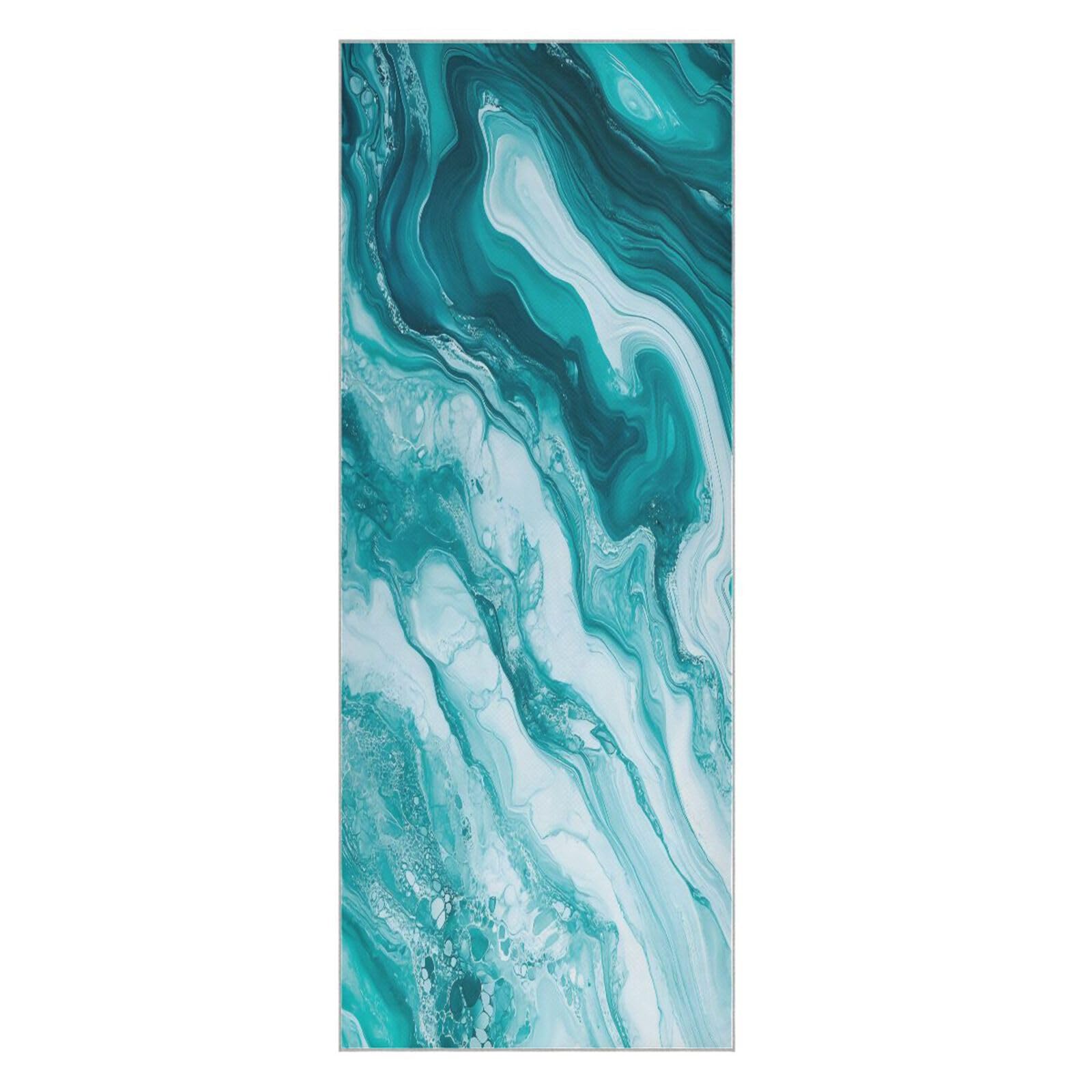 BURSTDDY Marble Hot Yoga Towel Absorbent Non Slip Yoga Mat Towel
