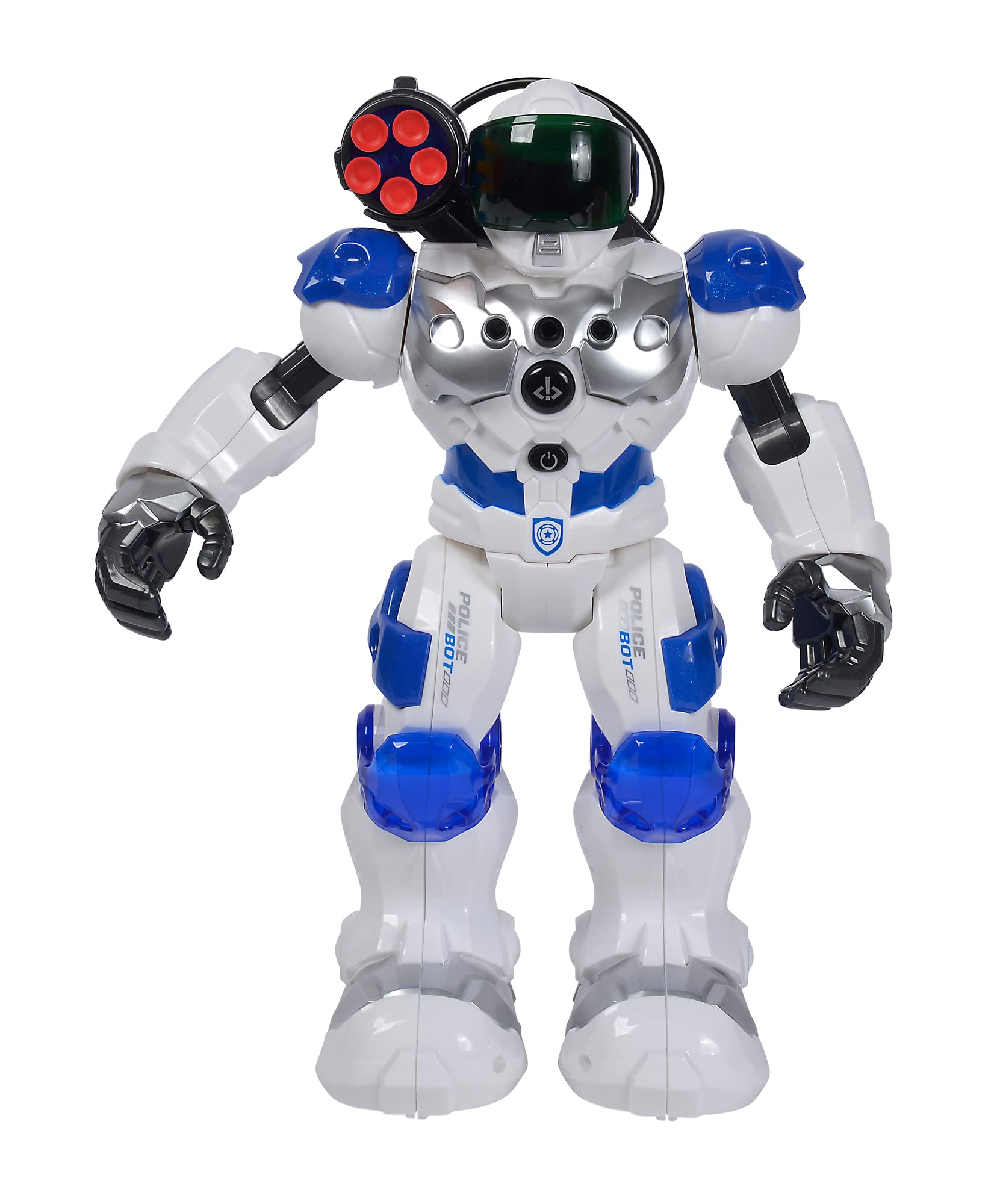 Simba 108042509 Planet Fighter robot z kontrolą podczerwieni, sterowanie gestami, światłem i dźwiękiem, funkcja strzału, różne funkcje ruchu, 32 cm, od 5 lat