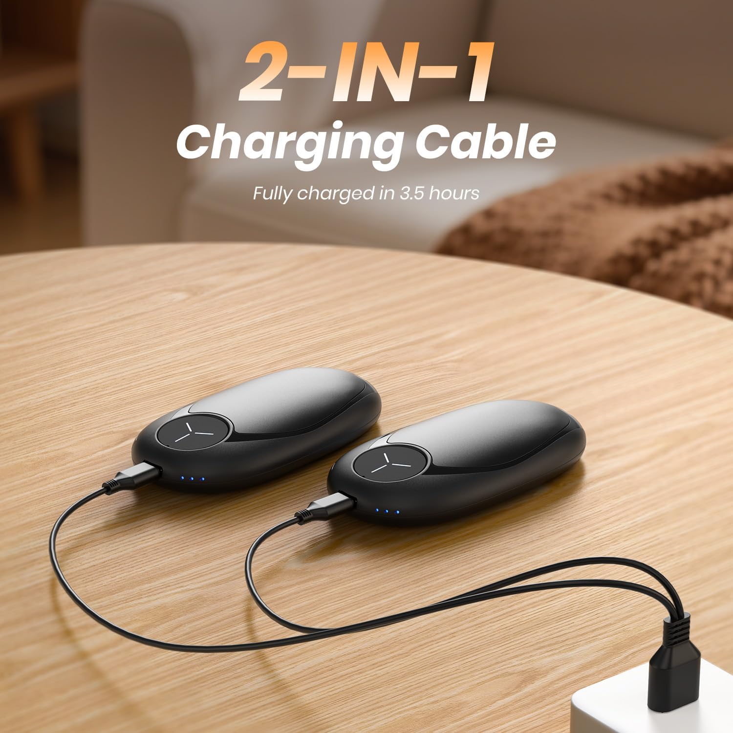 Hand Warmers Rechargeable 2 Pack Electric Hand Warmers Magnetic, 24Hrs Long Soft Heating Pocket Heater Gifts for Men Women Christmas Hiking Golf Hunting Ski - Image 4