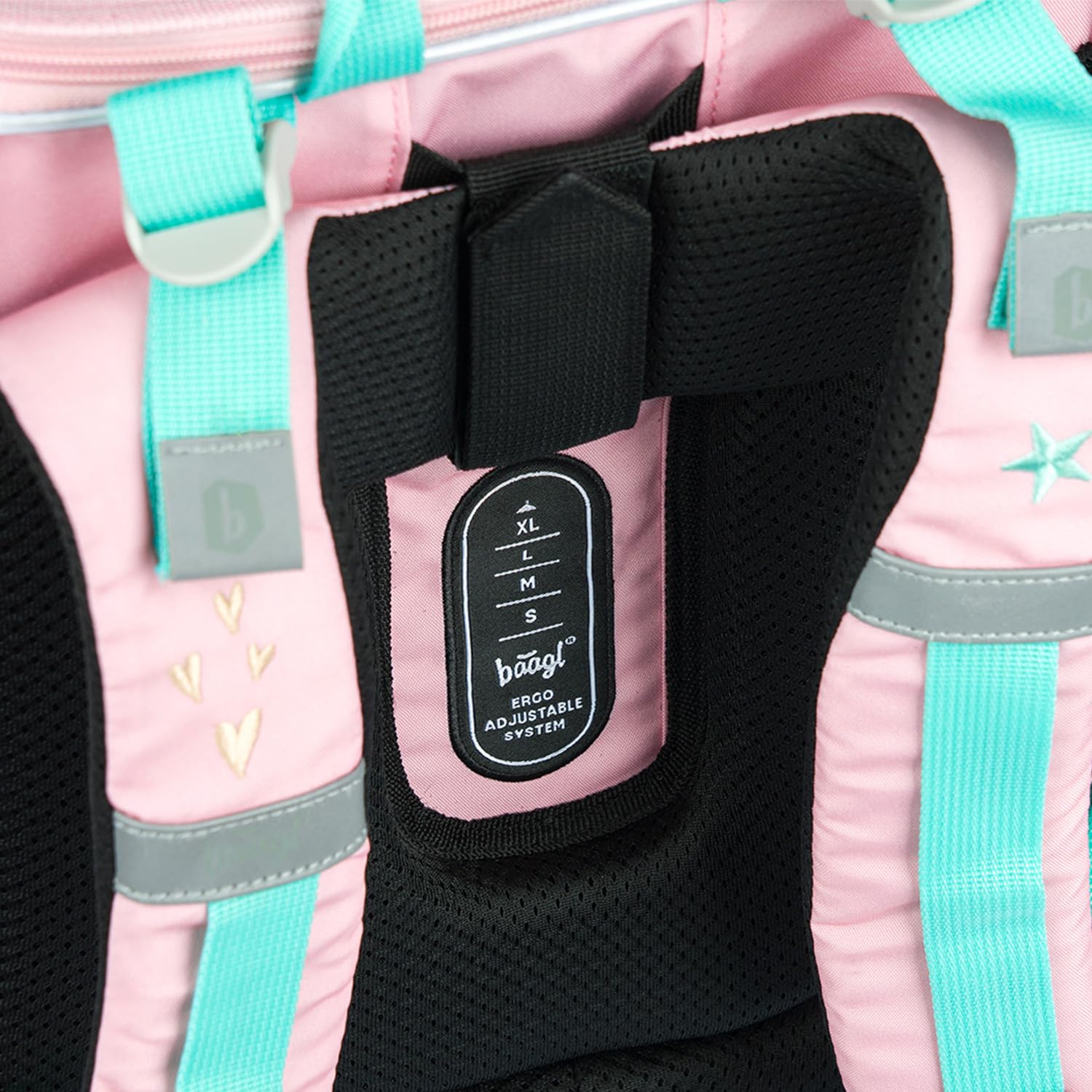 Baagl - Zaino da bambina 1 Klasse – Borsa da scuola ergonomica per bambini – Zaino scolastico con cinturino petto – Borsa scuola elementare
