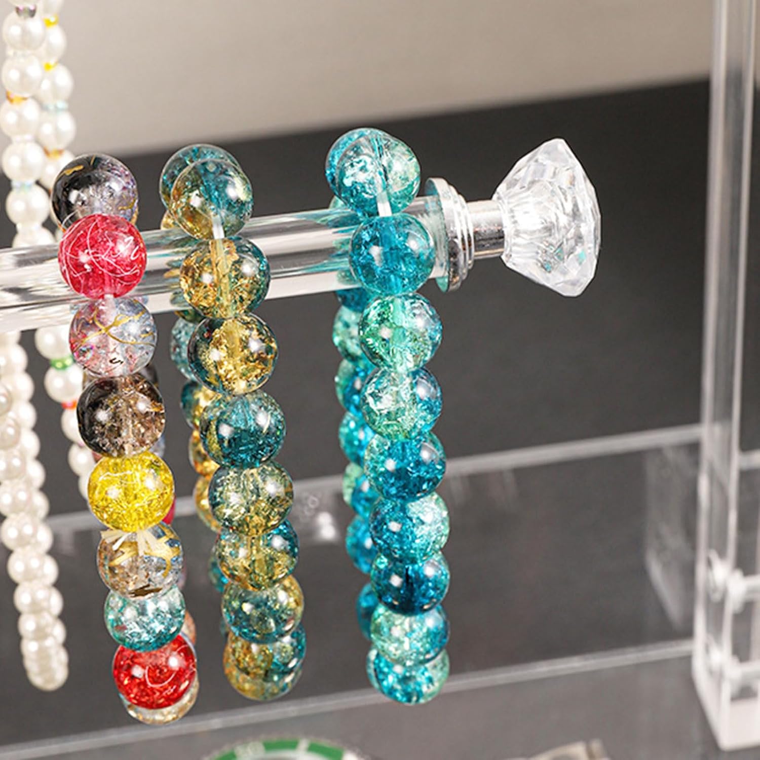 Stylish Acrylic Display Case for Bracelets & Necklaces Offering Practical Secure Storage Decorative Bracelets Organizers Box