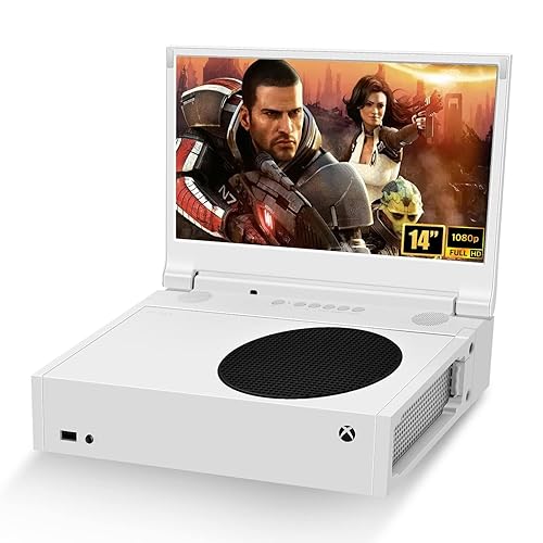 G-STORY 14‘’ Portable Monitor for Xbox Series S, 1080P Portable Gaming Monitor IPS Screen for Xbox Series S（not Included） with Two HDMI, HDR, Freesync, Game Mode, Travel Display for Xbox Series S - 14"&1080P&60Hz