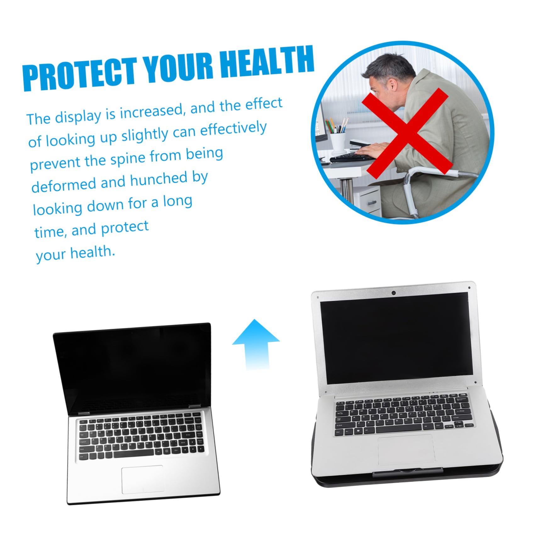HEMOTON Soporte para Portátiles Enfriador Portátil Disipador De Doble Interfaz USB Cómodo y Estable
