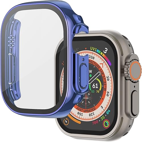 Miniatura 32 de Funda compatible con Apple Watch Series 9 Series 8 Series 7 de 41 mm con protector de pantalla de vidrio templado incorporado, funda protectora