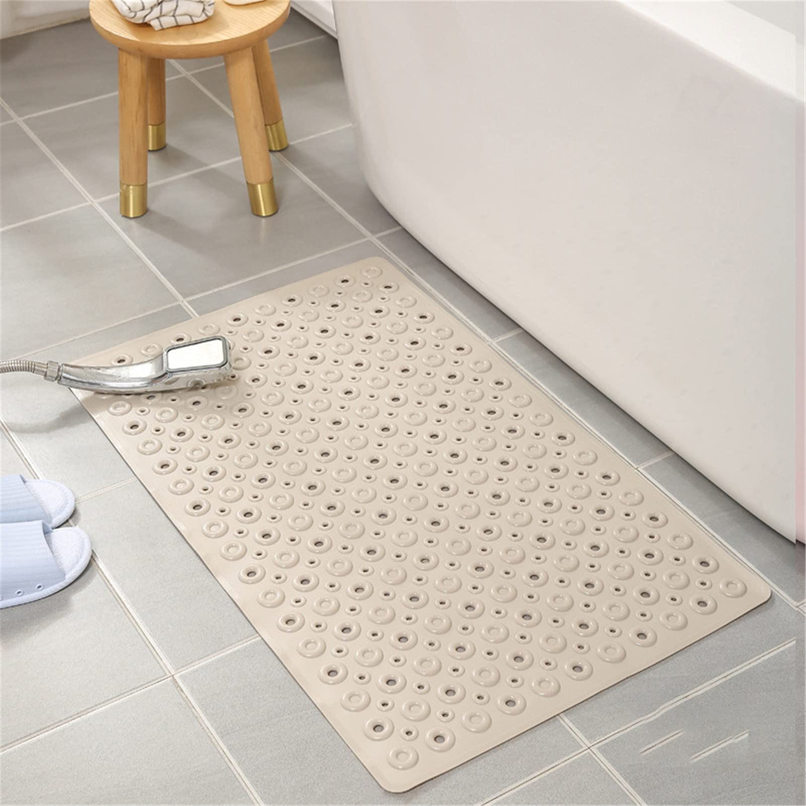 Alfombrilla de Bañera Antideslizante Ventosas Alfombrilla Ducha Drenaje Antimoho Antibacteriano Alfombrilla de Goma Fuerte Alfombrilla Masaje Pies para Inodoro Baño Hotel