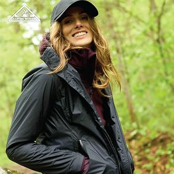 ALPINE NORTH Pelly Womens Ultralight Windshell Jacket - Comfortable, Lightweight, Windproof Windbreaker