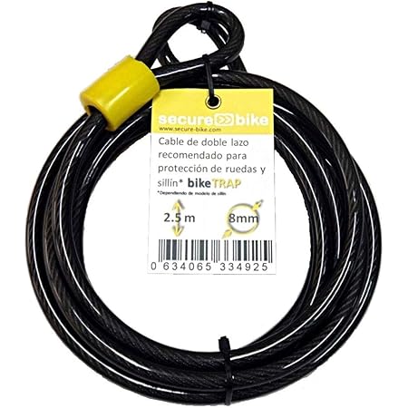 MASTER LOCK Candado Bicicleta [1,8 m Cable] [Llave] [Exterior ...