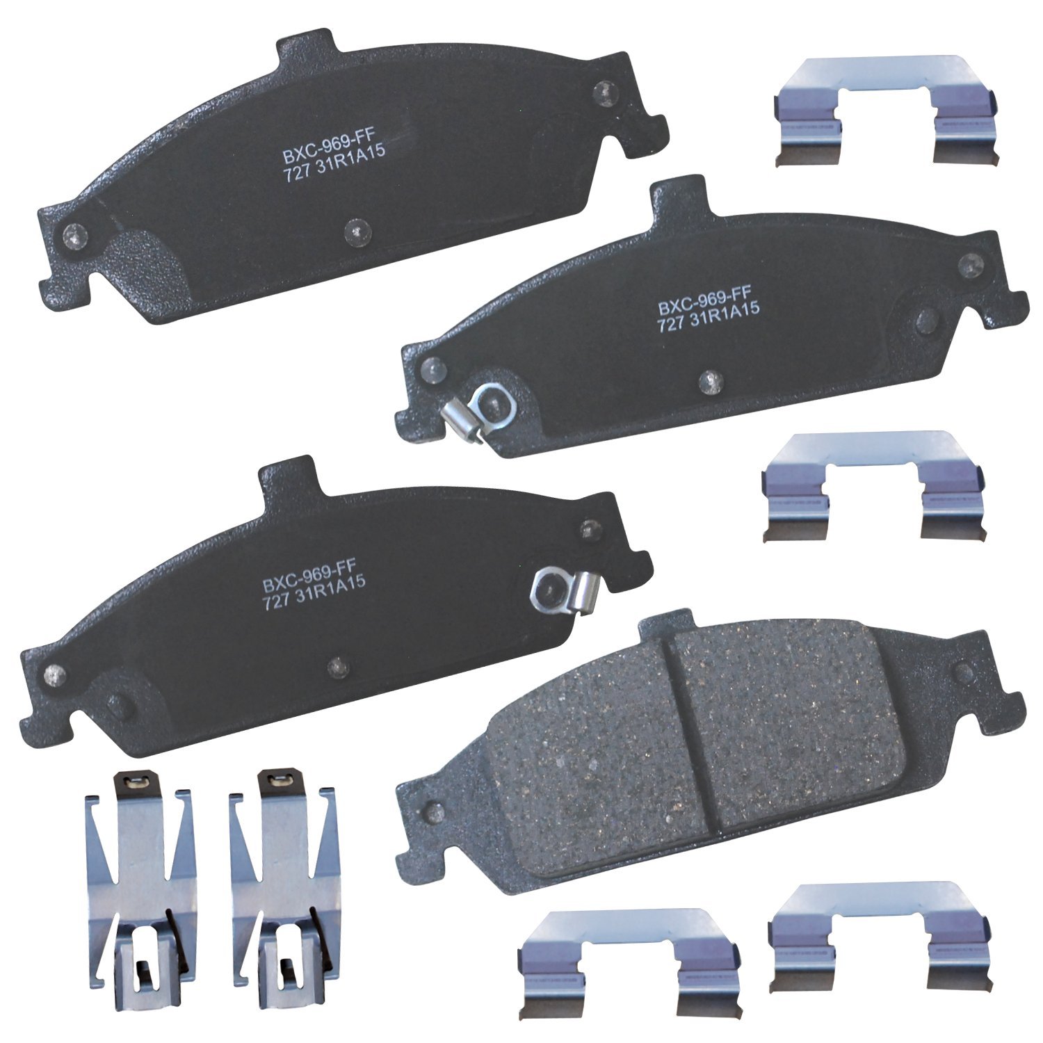Bendix Premium SBC727 Ceramic Front Brake Pads for Chevrolet Classic 2005-2004, Malibu 2003-1997, Oldsmobile Alero 2004-1999, Cutlass 1999-1997, Cutlass Supreme 1997
