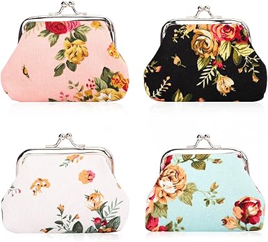 Portamonete Oyachic 4 Pezzi - Kisslock In Tela Impermeabile 8.9x7.1cm - Foto 7