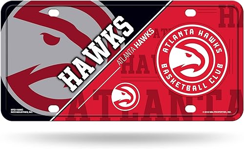 Miniatura 101 de Rico Industries Etiqueta de metal de baloncesto de la NBA de 6 x 12 pulgadas, ideal para camiones/coches/SUV