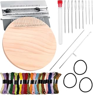 Kit d'outils de tissage de patchwork portable avec mini métier à tisser en patchwork, accessoires de couture, réparation rapide de vêtements pour jeans, vêtements généraux, débutants, amateurs de