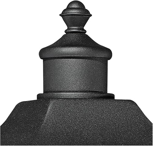 Miniatura 6 de John Timberland Moray Bay Mission - Lámpara de poste para exteriores, acero negro de 17 pulgadas, vidrio transparente con semillas para exterior de